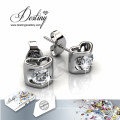 Destiny Jewellery Crystal From Swarovski 925 Sliver Eternal Love Stud Earrings